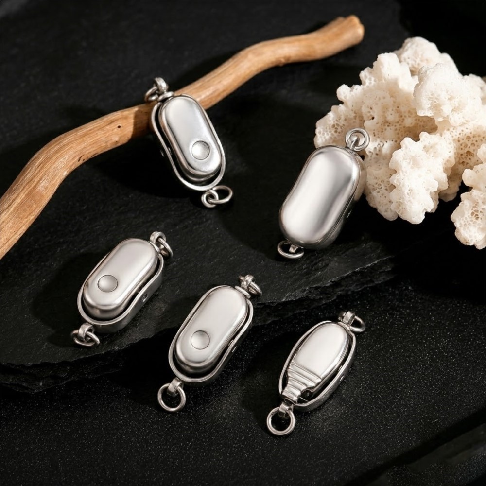 2/5Pcs Stainless Steel Peanut  - Pearl Trim Chain ulasan dan harga