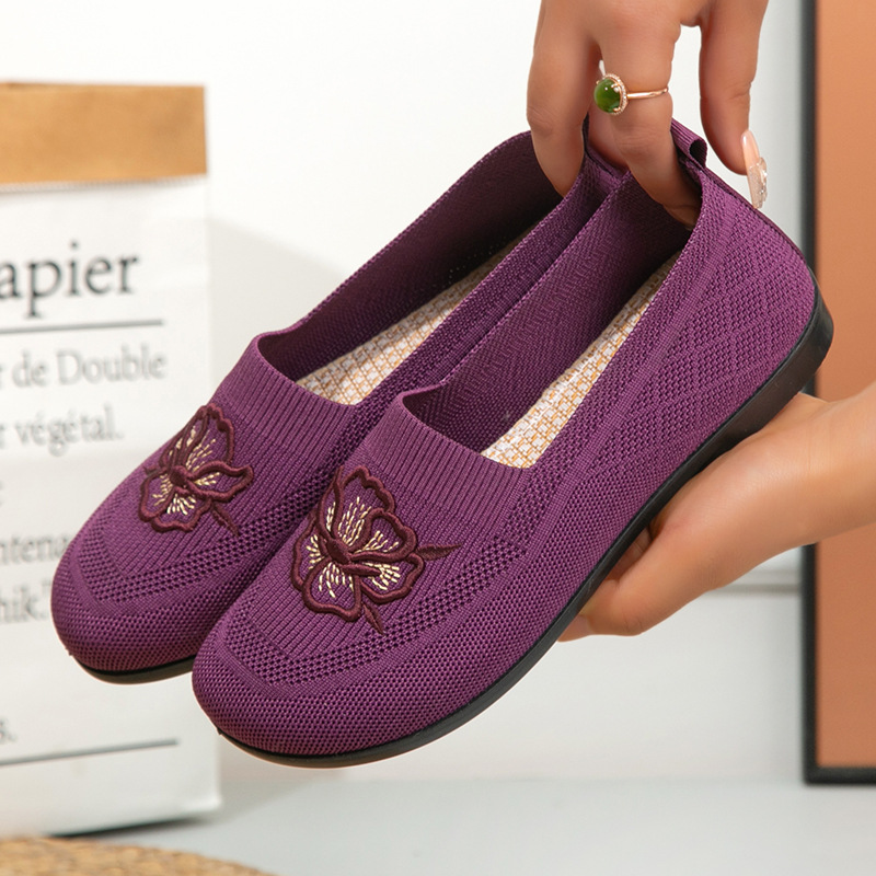 Women Knit Slip On Loafers Flo - Embellish Knit ulasan dan harga