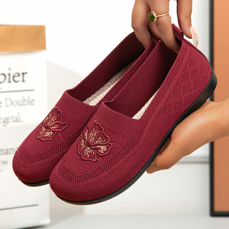 Women Knit Slip On Loafers Flo - Embellish Knit ulasan dan harga