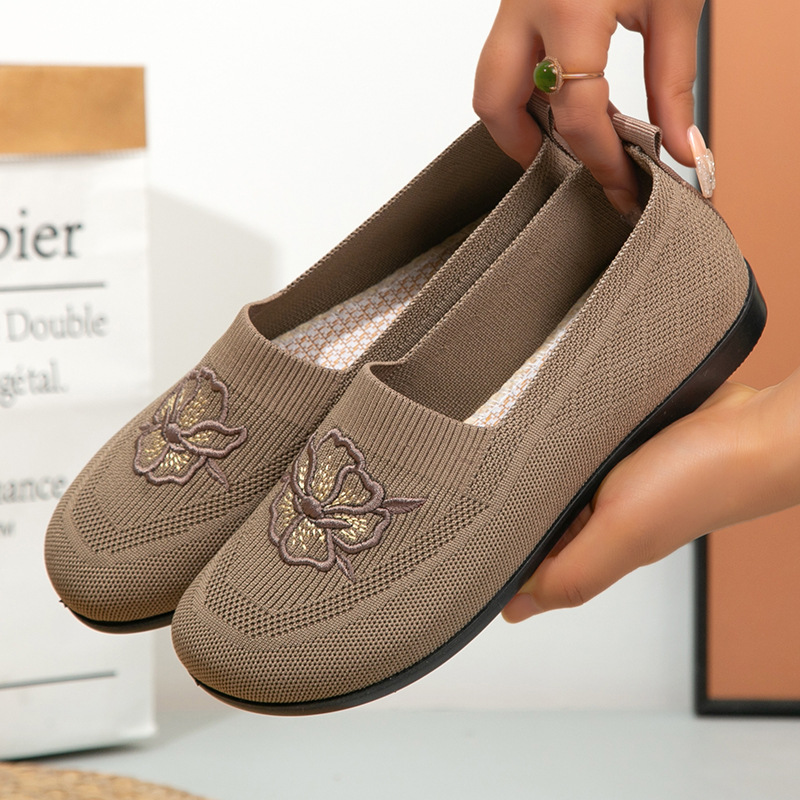 Women Knit Slip On Loafers Flo - Embellish Knit ulasan dan harga