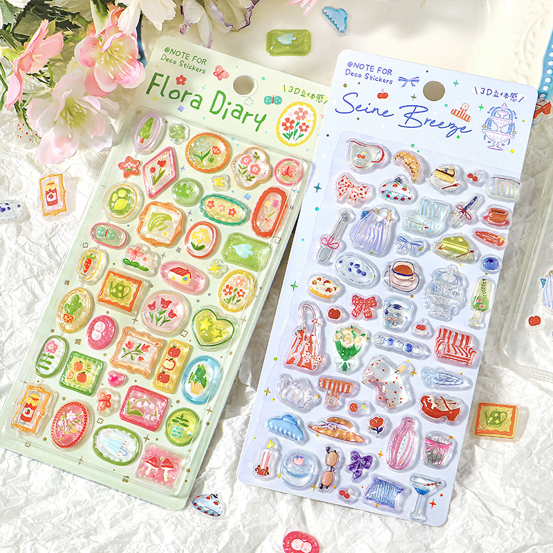 1Pc/Pack Cute 3D Embossed Stic - Embellishments For Scrapbooking ulasan dan harga
