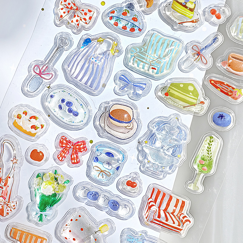 1Pc/Pack Cute 3D Embossed Stic - Embellishments For Scrapbooking ulasan dan harga