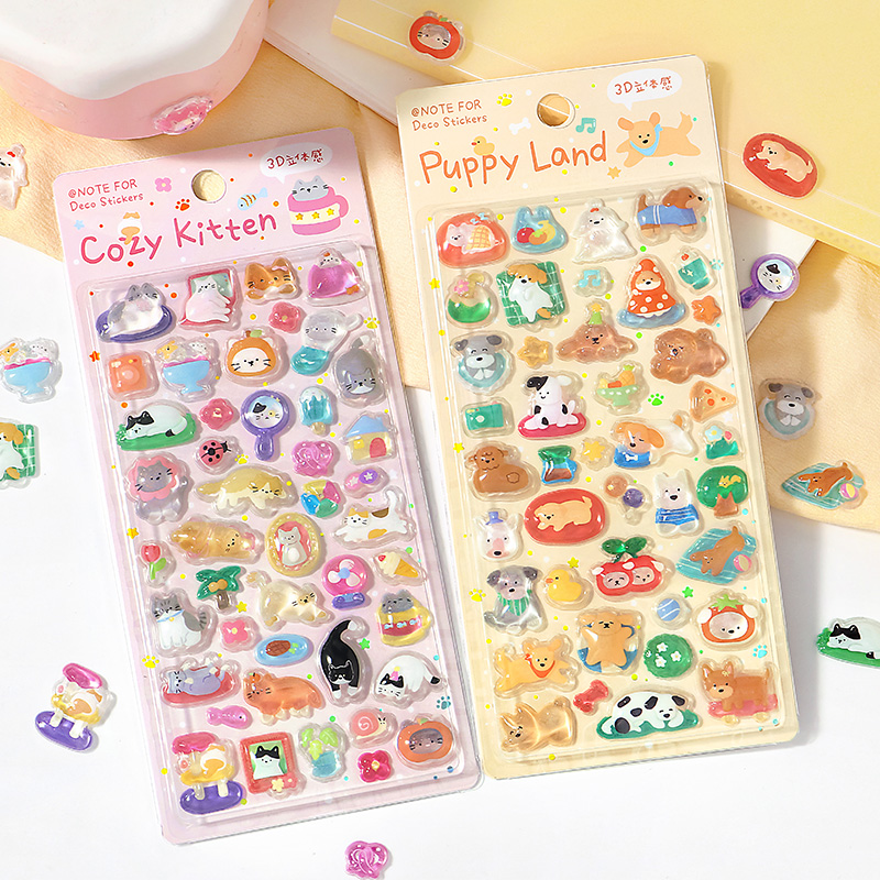 1Pc/Pack Cute 3D Embossed Stic - Embellishments For Scrapbooking ulasan dan harga