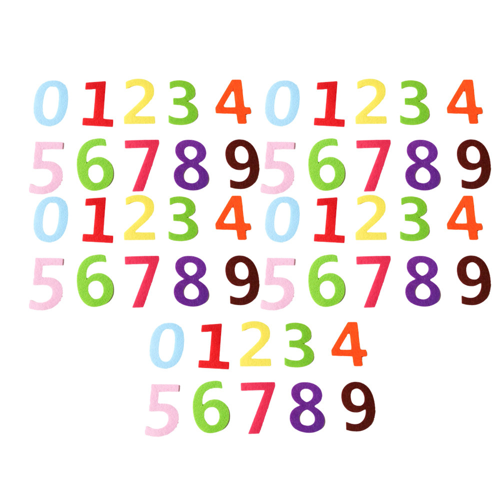 5Sets Felt Letter Number Decor - Embellishment Glue Craft ulasan dan harga