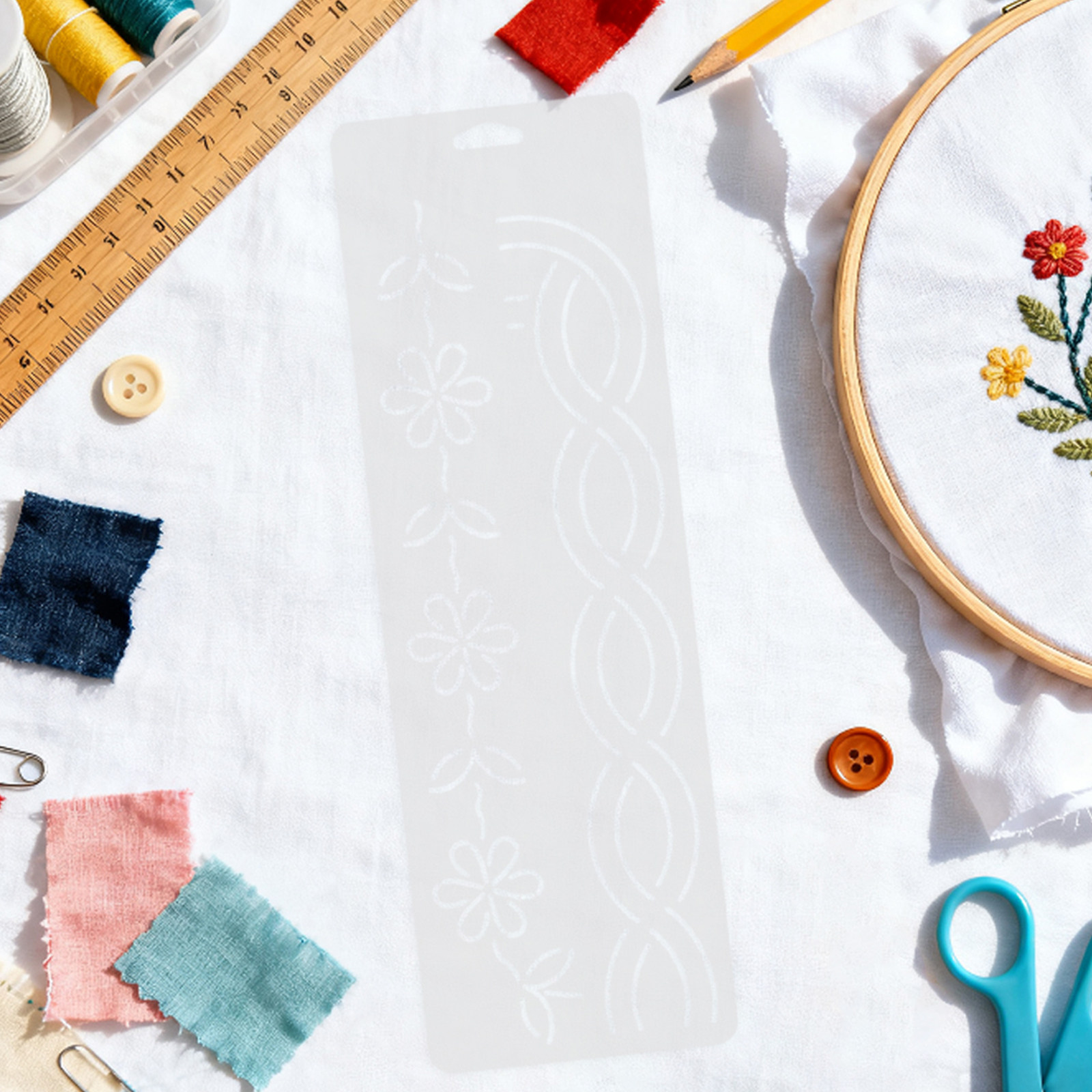 2 Pcs Corner Quilt Stencils Ha - Embroidery Craft ulasan dan harga